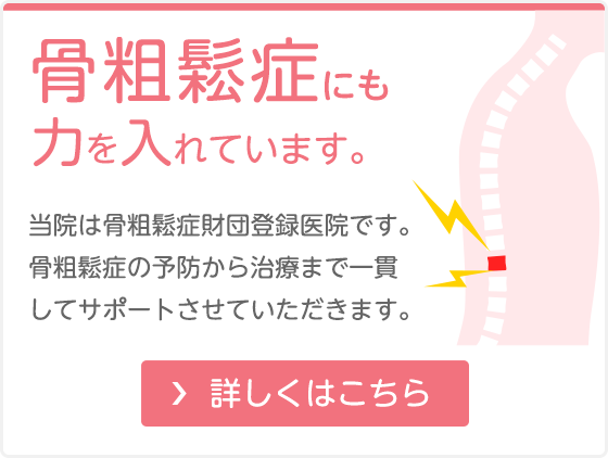 骨粗鬆症にも力を入れています。